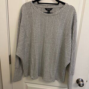 Simply Vera Vera Wang --  Lightweight Sweater (Size: XL Color: Grey)